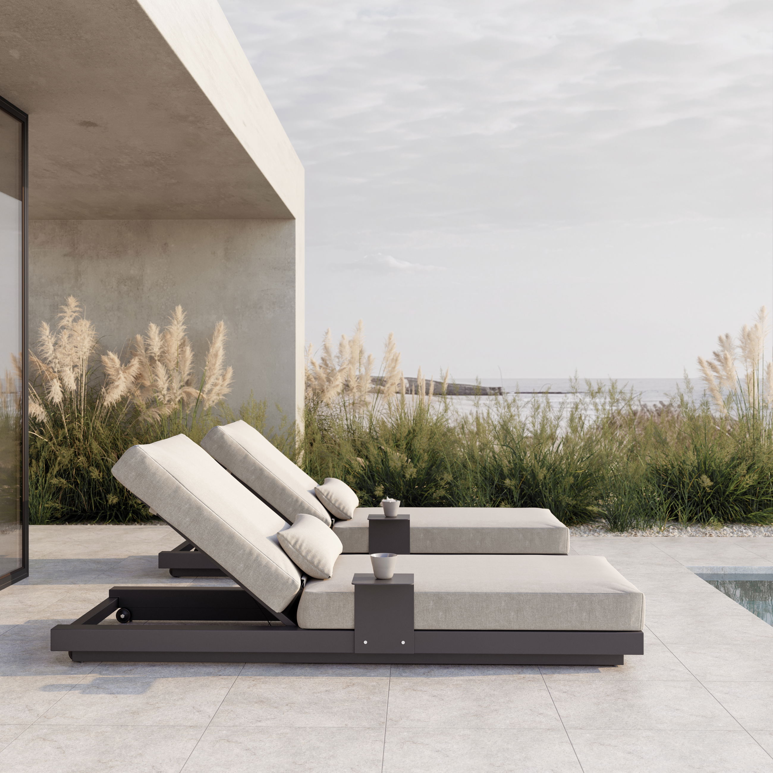 Chaise lounge set outdoor discount